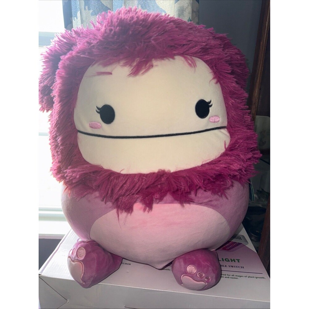 Rare Squishmallows Nanette the Shaggy Purple Bigfoot with Plush Yeti NEW Tag
